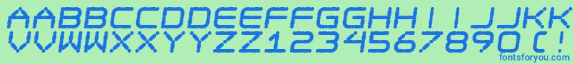 EgotripFs Font – Blue Fonts on Green Background