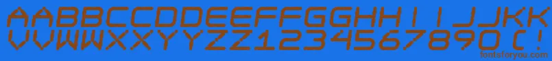 Fonte EgotripFs – fontes marrons em um fundo azul