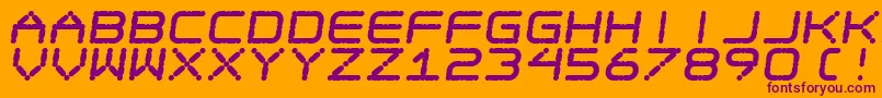 EgotripFs Font – Purple Fonts on Orange Background