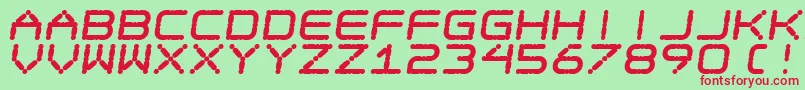 EgotripFs Font – Red Fonts on Green Background