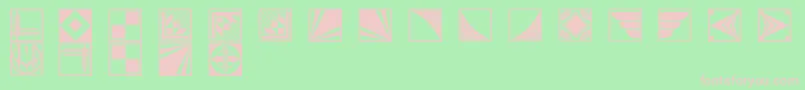 Fonte Deco – fontes rosa em um fundo verde