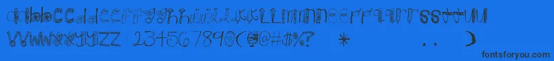Candy Font – Black Fonts on Blue Background