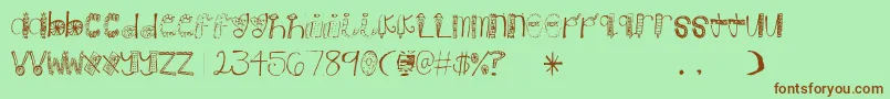 En savoir plus sur la police Candy Police Candy – polices brunes sur fond vert