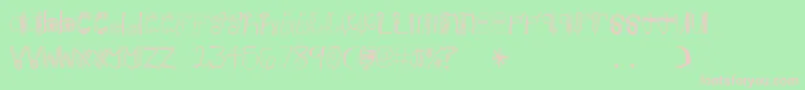 フォントCandy – 緑の背景にピンクのフォント