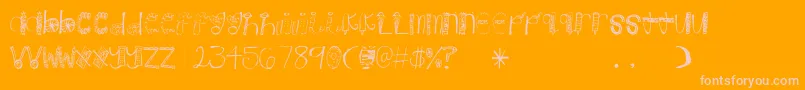 フォントCandy – オレンジの背景にピンクのフォント