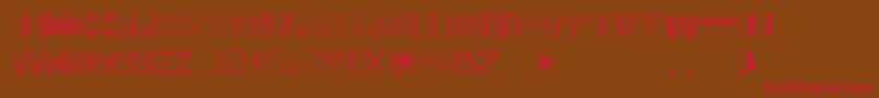 Candy Font – Red Fonts on Brown Background