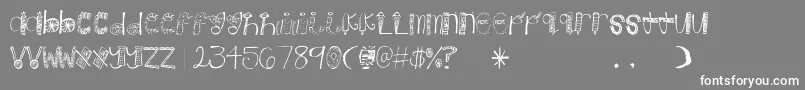 Candy Font – White Fonts on Gray Background