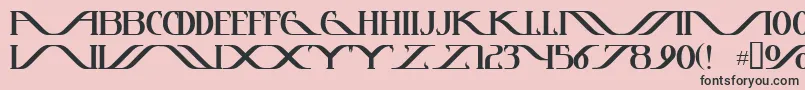 フォントInstantt – ピンクの背景に黒い文字