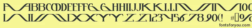 Шрифт Instantt – чёрные шрифты на жёлтом фоне