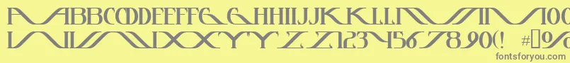 Instantt-Schriftart – Graue Schriften auf gelbem Hintergrund