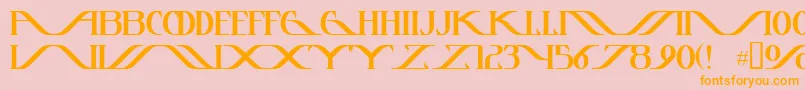 Instantt-Schriftart – Orangefarbene Schriften auf rosa Hintergrund
