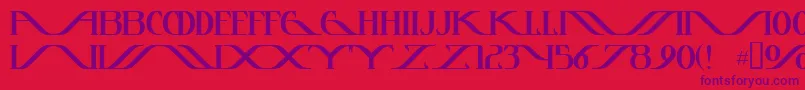 Шрифт Instantt – фиолетовые шрифты на красном фоне