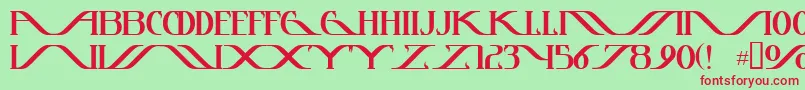 Instantt Font – Red Fonts on Green Background