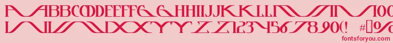 Instantt-Schriftart – Rote Schriften auf rosa Hintergrund