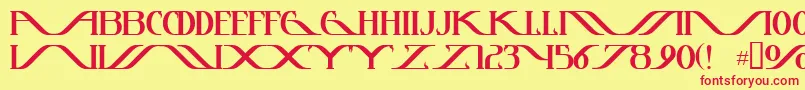Instantt Font – Red Fonts on Yellow Background