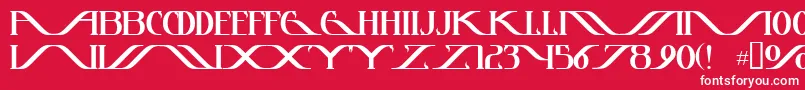 フォントInstantt – 赤い背景に白い文字