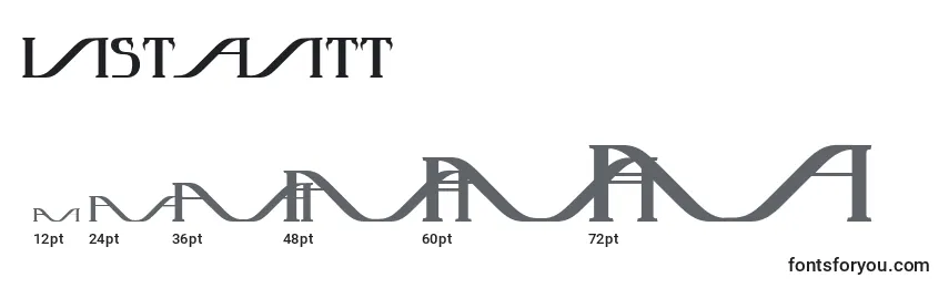 Größen der Schriftart Instantt