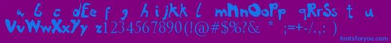 Norules Font – Blue Fonts on Purple Background