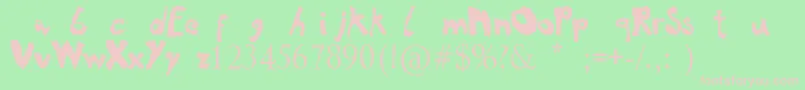 Norules Font – Pink Fonts on Green Background