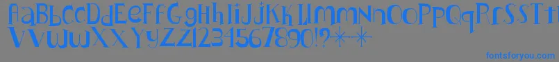 Lushus-Schriftart – Blaue Schriften auf grauem Hintergrund