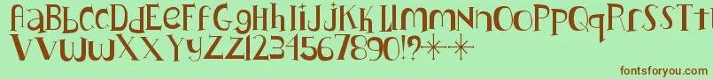 Lushus Font – Brown Fonts on Green Background