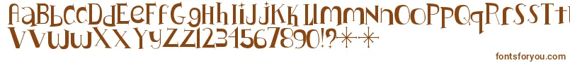 Шрифт Lushus – коричневые шрифты на белом фоне