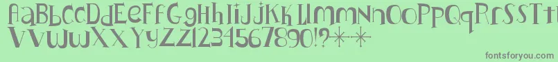 Lushus Font – Gray Fonts on Green Background