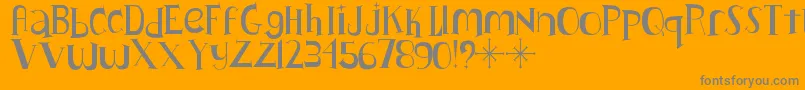 Lushus Font – Gray Fonts on Orange Background