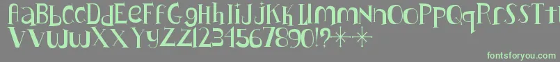 Lushus Font – Green Fonts on Gray Background