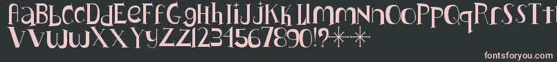 Lushus Font – Pink Fonts on Black Background