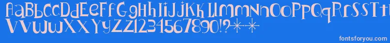 Lushus Font – Pink Fonts on Blue Background