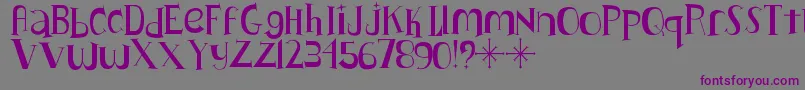 フォントLushus – 紫色のフォント、灰色の背景