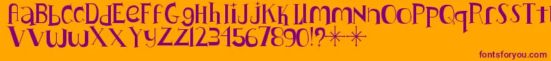Lushus Font – Purple Fonts on Orange Background