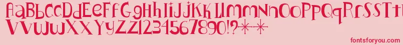 Lushus Font – Red Fonts on Pink Background