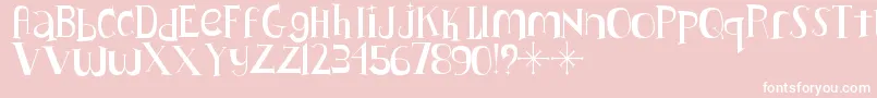 Lushus Font – White Fonts on Pink Background