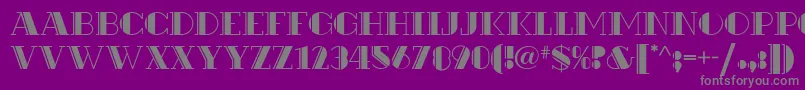 フォントRialtoNf – 紫の背景に灰色の文字