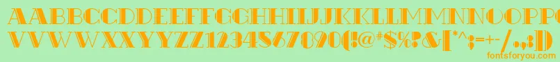 RialtoNf Font – Orange Fonts on Green Background