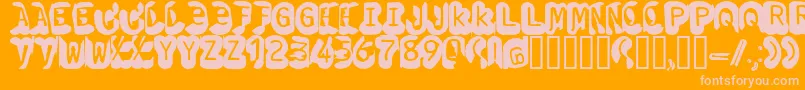 Ossobuco Font – Pink Fonts on Orange Background