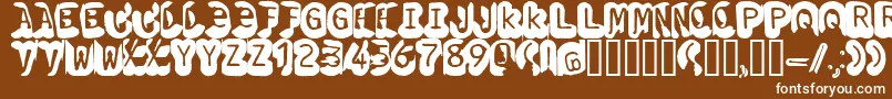 Ossobuco Font – White Fonts on Brown Background