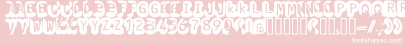 Ossobuco Font – White Fonts on Pink Background