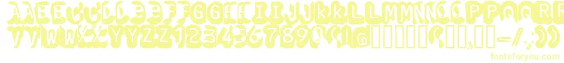 Ossobuco Font – Yellow Fonts on White Background