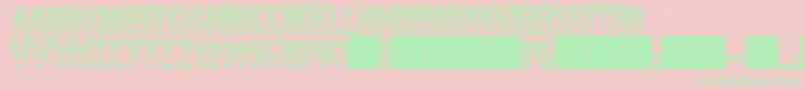 JmhEscamasWhiteTop Font – Green Fonts on Pink Background