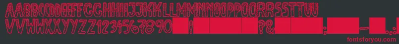 JmhEscamasWhiteTop Font – Red Fonts on Black Background