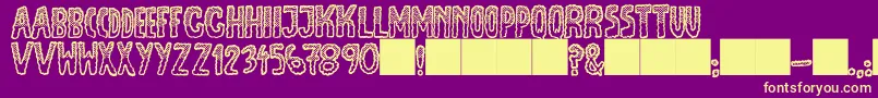 JmhEscamasWhiteTop Font – Yellow Fonts on Purple Background