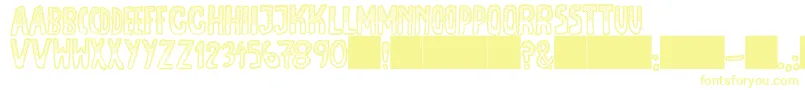 JmhEscamasWhiteTop Font – Yellow Fonts on White Background