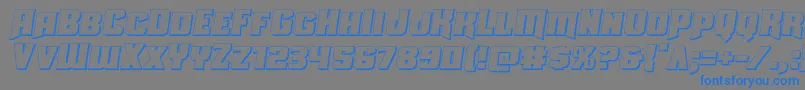 Uniongray3Dsemital-Schriftart – Blaue Schriften auf grauem Hintergrund