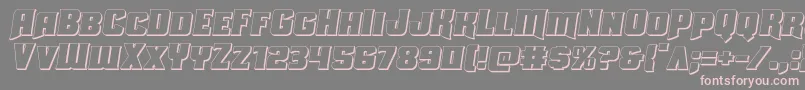 Uniongray3Dsemital Font – Pink Fonts on Gray Background