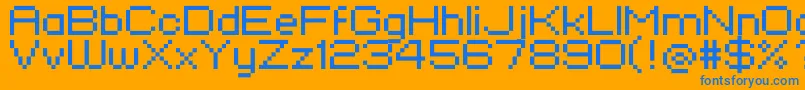 Standard0751 Font – Blue Fonts on Orange Background