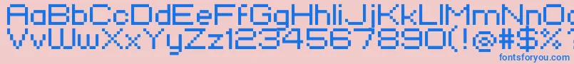 Standard0751 Font – Blue Fonts on Pink Background