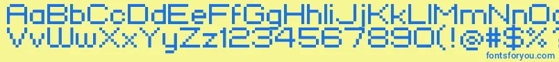 Standard0751 Font – Blue Fonts on Yellow Background